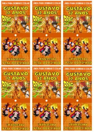 Capa para Pirulito Aniversário Dragon Ball para Editar Online