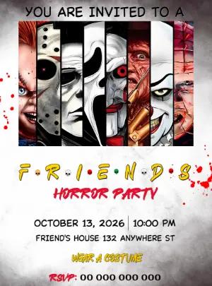 Horror Movie Villains Party Invitation | Editable Digital Template