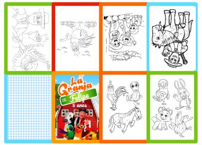 Mini Livro de Atividades Fazenda do Zenon com Livrinho de Colorir para Editar