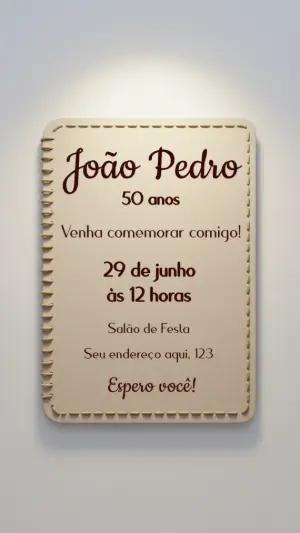 Convite de Aniversário Masculino Elegante para Editar Online