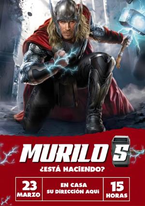 Invitación de cumpleaños de Thor