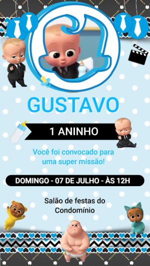 Convite Animado Poderoso Chefinho para Editar