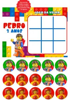 Lembrancinha Jogo da Velha Lego para Editar e Imprimir