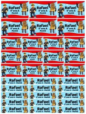 Etiquetas Escolares Tema Gamer Roblox Modelo Editável
