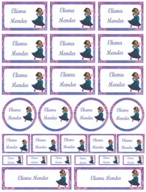 Kit de Etiquetas Escolares Encanto: Modelo Editável com Mirabel