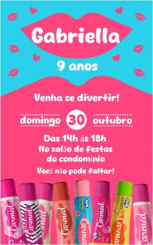 Convite Aniversário Tema Carmed para Editar e Imprimir