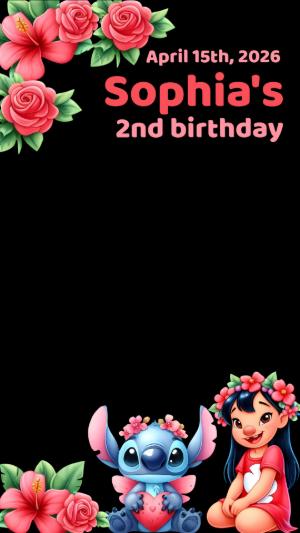 Editable Lilo & Stitch Photo Frame Template