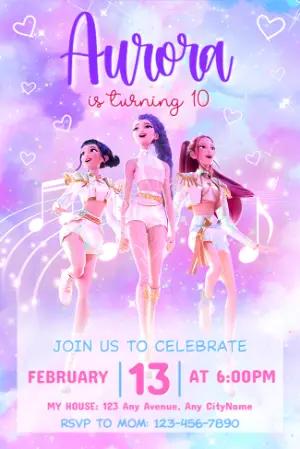 K-Pop Demon Hunter Birthday Invitation | Editable Digital Template