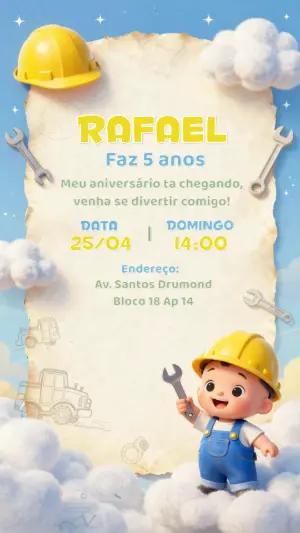 Convite aniversário Construtor
