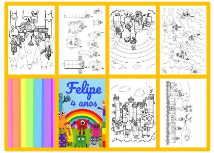 Mini Livro de Atividades Numberblocks com Atividades para Editar