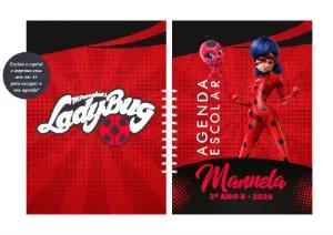 Capa de Agenda Ladybug com Personagens para Editar Online