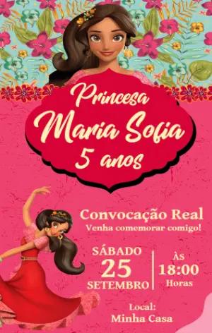 Convite Aniversário Elena de Avalor para Editar Online
