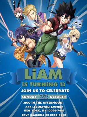 Edens Zero Anime Birthday Invitation | Editable Template