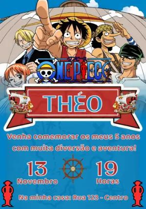 Convite Aniversário One Piece