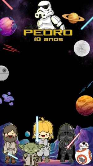 Moldura para Story Aniversário Star Wars para Editar Online