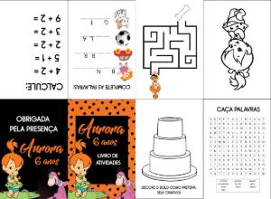Mini Livro de Atividades Pedrita para Aniversário para Editar Online