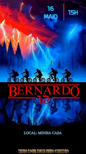 Convite Animado Stranger Things: Vídeo de Aniversário Editável