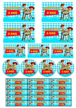 Etiquetas Escolares Toy Story 5 Editáveis para Material Escolar