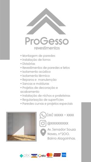 Cartão de Visita Gesso e Revestimentos para Editar Online