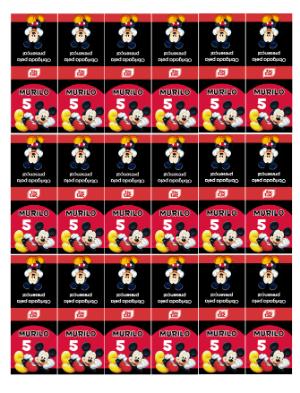 Rótulo TicTac Mickey para Lembrancinha de Aniversário Editável