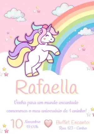 Convite Aniversário Unicórnio