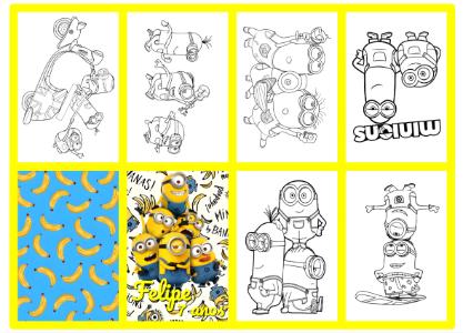 Mini Livro de Atividades  Minions Editável com Atividades para Colorir