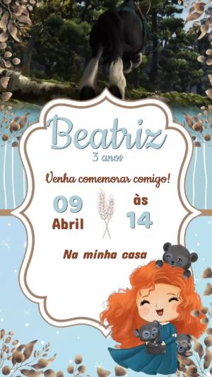 Convite Animado Aniversário Valente Mérida para Editar Online