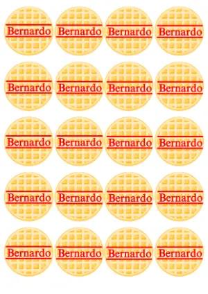 Adesivo Redondo Stranger Things Waffle para Editar