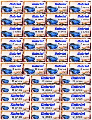 Etiqueta Escolar Hot Wheels para Festa Infantil