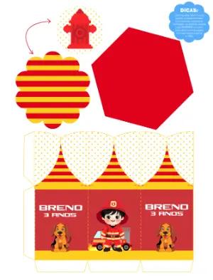 Centro de Mesa para Festa de Aniversário Tema Bombeiro