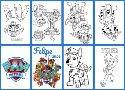 Kit de Atividades Patrulha Canina para Aniversário Editável