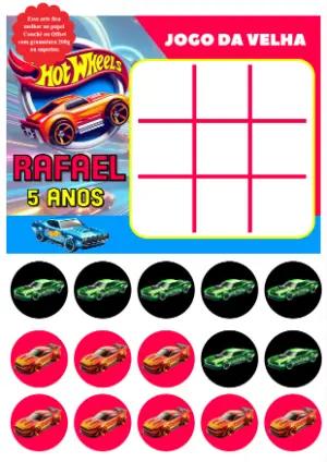 Jogo da Velha Hot Wheels Aniversário para Editar Online