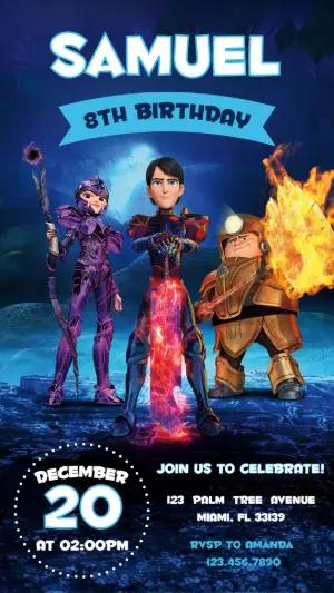 Trollhunters Birthday Invitation | Editable Digital Template