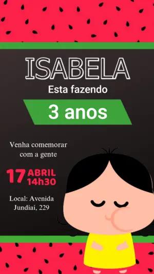 Convite Aniversário Magali Turma da Mônica para Editar Online