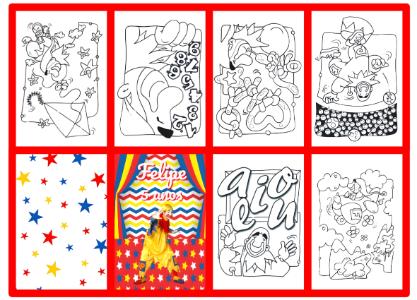Mini Livro de Atividades Circo Aniversário Infantil para Editar e Imprimir