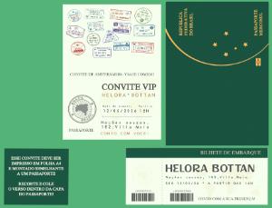 Convite de Aniversário 15 Anos Tema Passaporte Editável