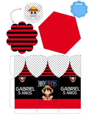 Centro de Mesa One Piece Editável para Aniversário Infantil