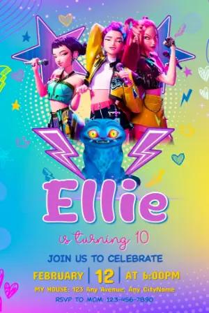 K-Pop Demon Hunter Party Invitation | Digital Template
