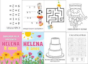 Lembrancinha Livro de Atividades Jardim Encantado para Editar