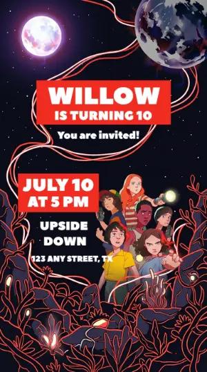 Stranger Things Birthday Invitation - Editable Digital Template