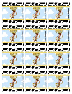 Adesivo para Balas Personalizadas Toy Story Woody 