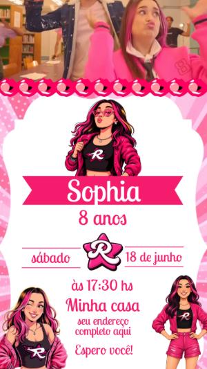 Convite Animado Emilly Vick para Aniversário | Modelo Editável
