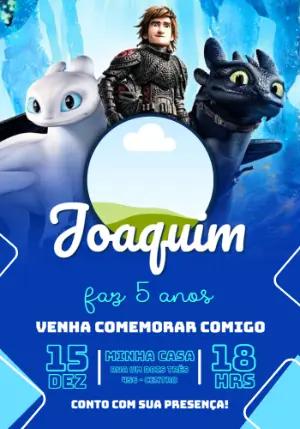 Convite Digital Como Treinar o Seu Dragão para Editar com Foto