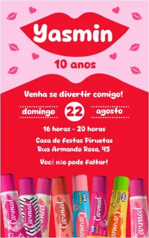 Convite de Aniversário Carmed e Fini para Editar Online