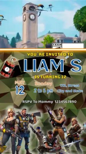 Animated Free Fire Birthday Video Invitation to Edit