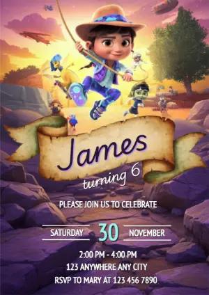 Editable Ridley Jones Birthday Party Invitation Template