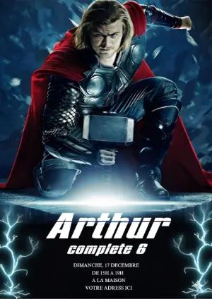 Invitation d'anniversaire Thor
