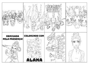 Livrinho de Colorir K-pop Guerreiras para Editar Online