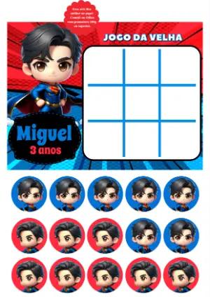 Jogo da Velha Super Homem para Editar Online e Imprimir