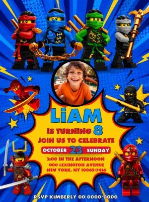 Editable Ninja Birthday Invitation Template for Kids